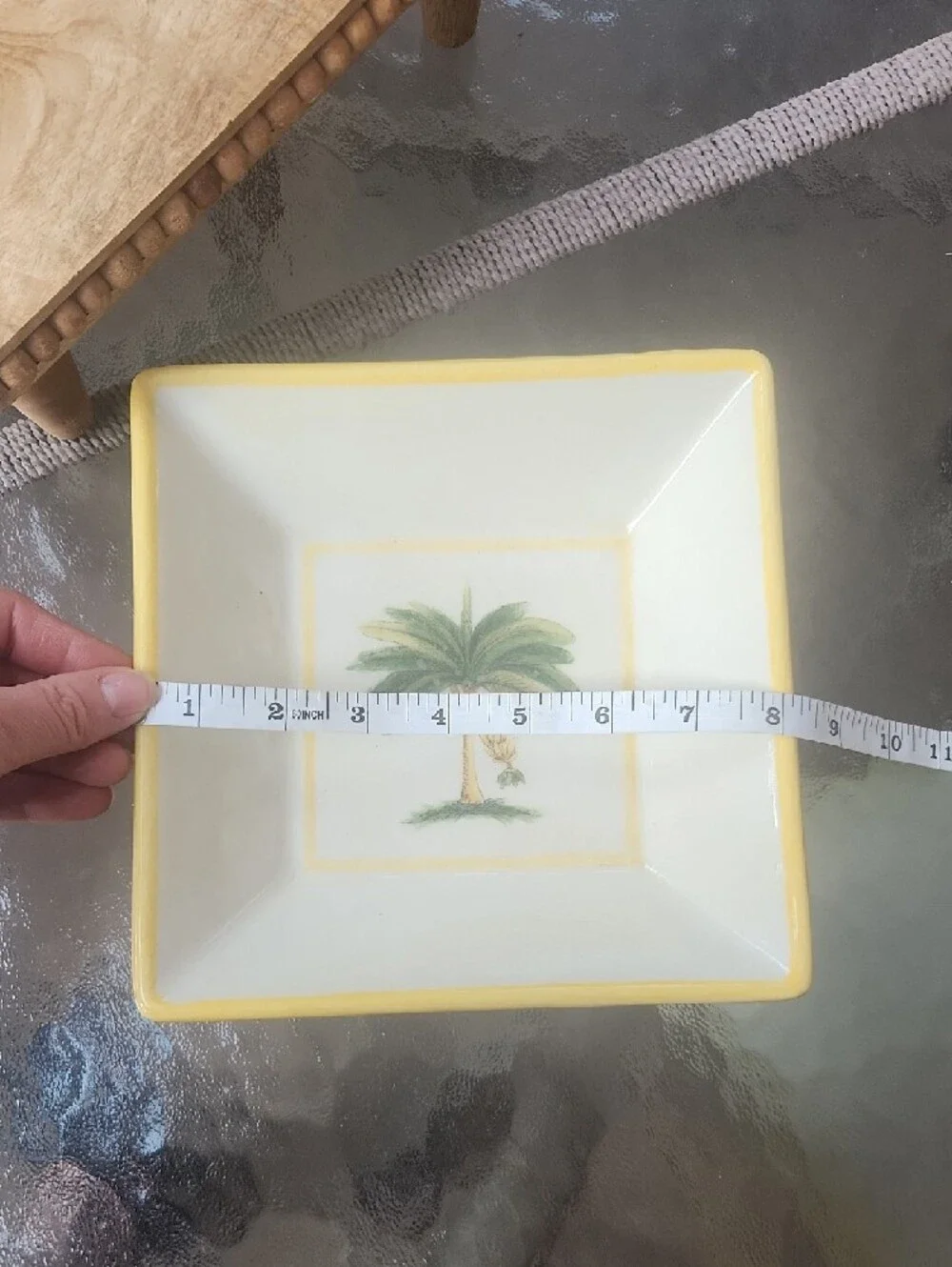 Williams Sonoma Palm/ Banana Tree Ceramic 8 